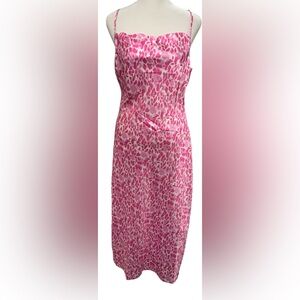 Paper Heart Pink Animal Print Slip Dress